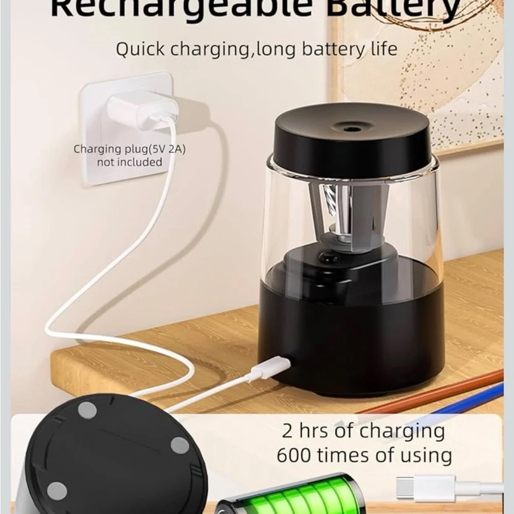 Electric Pencil Sharpener - Black - Picture 4 of 4